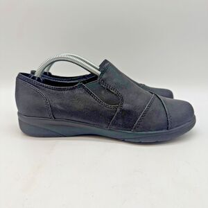 Baretraps Haven Comfort Shoes Women's 6M Black Stretch Slip On Walking Loafers